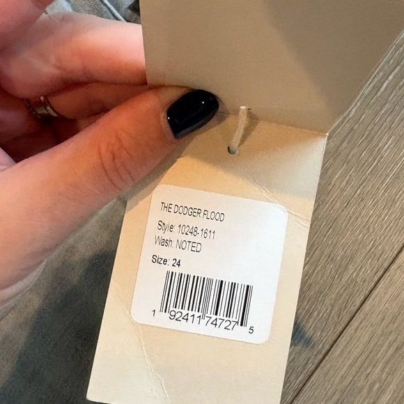 NWT MOTHER denim dodger flood noted wash grey size 24 - Picture 8 of 14
